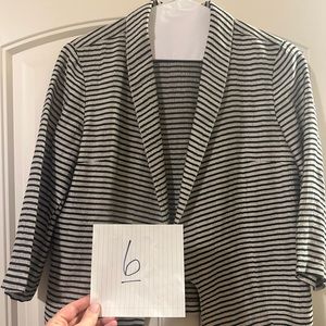 Unlined Strip Blazer